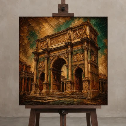 Premium Wall Art Kare Html Edition – ARCHITECTURENW2027 displayed on a studio easel
