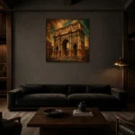 Premium Wall Art Kare Html Edition – ARCHITECTURENW2027 shown in a warm modern interior