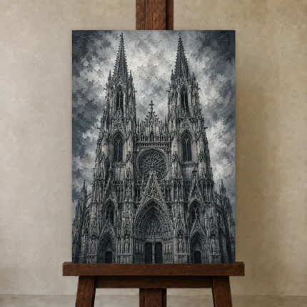 Premium Wall Art Dikey Html Edition – ARCHITECTURENW2028 displayed on a studio easel
