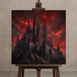 Premium Wall Art Kare Html Edition – ARCHITECTURENW2034 displayed on a studio easel