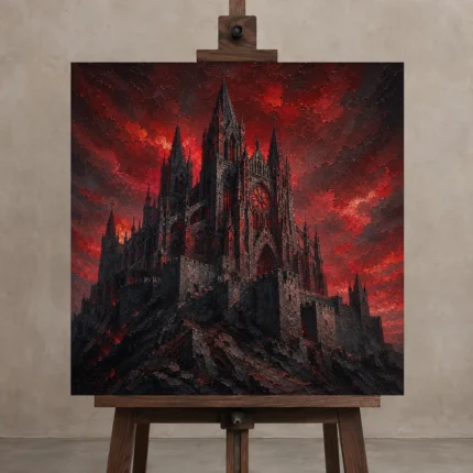Premium Wall Art Kare Html Edition – ARCHITECTURENW2034 displayed on a studio easel
