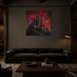 Premium Wall Art Kare Html Edition – ARCHITECTURENW2034 shown in a warm modern interior