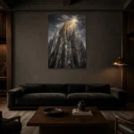 Premium Wall Art Dikey Html Edition – ARCHITECTURENW2040 shown in a warm modern interior