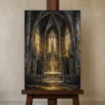 Premium Wall Art Dikey Html Edition – ARCHITECTURENW2042 displayed on a studio easel