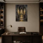 Premium Wall Art Dikey Html Edition – ARCHITECTURENW2042 displayed in a contemporary gallery-inspired room