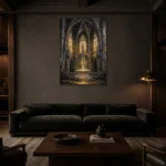 Premium Wall Art Dikey Html Edition – ARCHITECTURENW2042 shown in a warm modern interior