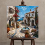 Premium Wall Art Kare Html Edition – ARCHITECTURENW2043 displayed on a studio easel