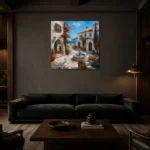Premium Wall Art Kare Html Edition – ARCHITECTURENW2043 shown in a warm modern interior