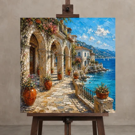 Premium Wall Art Kare Html Edition – ARCHITECTURENW2044 displayed on a studio easel