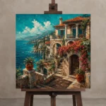 Premium Wall Art Kare Html Edition – ARCHITECTURENW2049 displayed on a studio easel