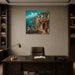 Premium Wall Art Kare Html Edition – ARCHITECTURENW2049 displayed in a contemporary gallery-inspired room