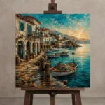 Premium Wall Art Kare Html Edition – ARCHITECTURENW2051 displayed on a studio easel