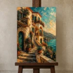 Premium Wall Art Dikey Html Edition – ARCHITECTURENW2052 displayed on a studio easel
