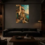 Premium Wall Art Dikey Html Edition – ARCHITECTURENW2052 shown in a warm modern interior