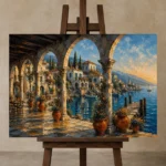 Premium Wall Art Yatay Html Edition – ARCHITECTURENW2057 displayed on a studio easel