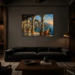 Premium Wall Art Yatay Html Edition – ARCHITECTURENW2057 shown in a warm modern interior