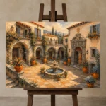 Premium Wall Art Yatay Html Edition – ARCHITECTURENW2058 displayed on a studio easel