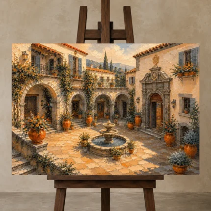 Premium Wall Art Yatay Html Edition – ARCHITECTURENW2058 displayed on a studio easel