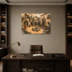Premium Wall Art Yatay Html Edition – ARCHITECTURENW2058 displayed in a contemporary gallery-inspired room