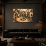 Premium Wall Art Yatay Html Edition – ARCHITECTURENW2058 shown in a warm modern interior