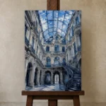 Premium Wall Art Dikey Html Edition – ARCHITECTURENW2065 displayed on a studio easel