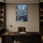 Premium Wall Art Dikey Html Edition – ARCHITECTURENW2065 displayed in a contemporary gallery-inspired room