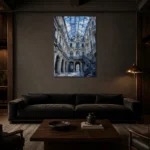 Premium Wall Art Dikey Html Edition – ARCHITECTURENW2065 shown in a warm modern interior
