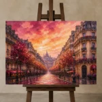 Premium Wall Art Yatay Html Edition – ARCHITECTURENW2073 displayed on a studio easel