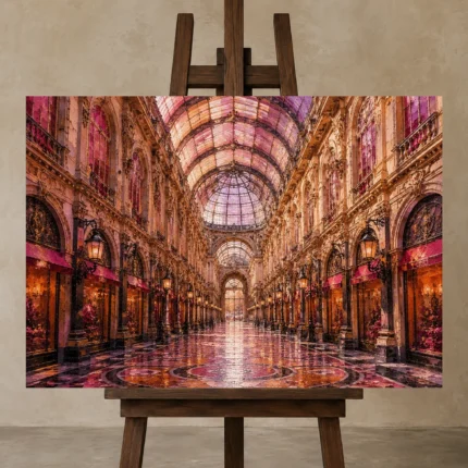 Premium Wall Art Yatay Html Edition – ARCHITECTURENW2075 displayed on a studio easel