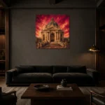 Premium Wall Art Kare Html Edition – ARCHITECTURENW2076 shown in a warm modern interior