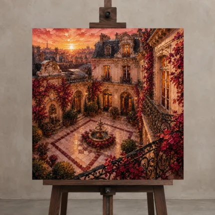 Premium Wall Art Kare Html Edition – ARCHITECTURENW2078 displayed on a studio easel