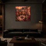 Premium Wall Art Kare Html Edition – ARCHITECTURENW2078 shown in a warm modern interior