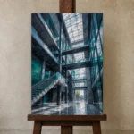 Premium Wall Art Dikey Html Edition – ARCHITECTURENW2086 displayed on a studio easel