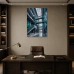 Premium Wall Art Dikey Html Edition – ARCHITECTURENW2086 displayed in a contemporary gallery-inspired room