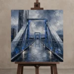 Premium Wall Art Kare Html Edition – ARCHITECTURENW2092 displayed on a studio easel