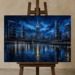 Premium Wall Art Yatay Html Edition – ARCHITECTURENW2096 displayed on a studio easel