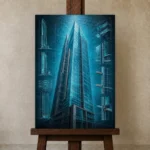 Premium Wall Art Dikey Html Edition – ARCHITECTURENW2103 displayed on a studio easel