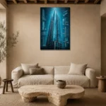Premium Wall Art Dikey Html Edition – ARCHITECTURENW2103 presented in a sophisticated home setting