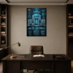 Premium Wall Art Dikey Html Edition – ARCHITECTURENW2104 displayed in a contemporary gallery-inspired room