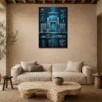 Premium Wall Art Dikey Html Edition – ARCHITECTURENW2104 presented in a sophisticated home setting