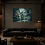 Premium Wall Art Yatay Html Edition – ARCHITECTURENW2108 shown in a warm modern interior