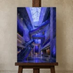 Premium Wall Art Dikey Html Edition – ARCHITECTURENW2111 displayed on a studio easel