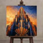 Premium Wall Art Kare Html Edition – ARCHITECTURENW2112 displayed on a studio easel