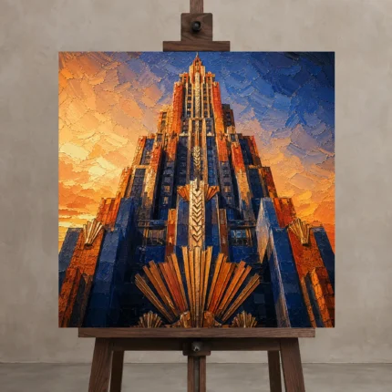Premium Wall Art Kare Html Edition – ARCHITECTURENW2112 displayed on a studio easel
