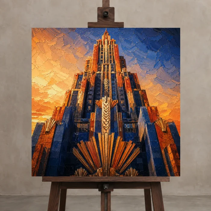 Premium Wall Art Kare Html Edition – ARCHITECTURENW2112 displayed on a studio easel