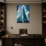 Premium Wall Art Dikey Html Edition – ARCHITECTURENW2118 displayed in a contemporary gallery-inspired room