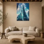 Premium Wall Art Dikey Html Edition – ARCHITECTURENW2118 presented in a sophisticated home setting