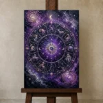 Premium Wall Art Dikey Html Edition – ASTROLOGYNW2010 displayed on a studio easel