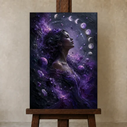 Premium Wall Art Dikey Html Edition – ASTROLOGYNW2011 displayed on a studio easel
