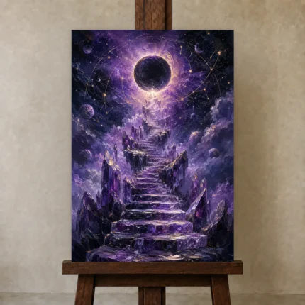 Premium Wall Art Dikey Html Edition – ASTROLOGYNW2012 displayed on a studio easel
